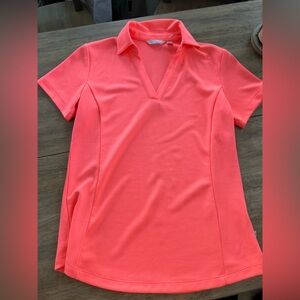 Lady Hagen Coral-Pink Golf Polo (xs)